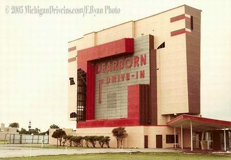 Dearborn Drive-In Theatre - DEARBORN SCREEN SURVIVES TORNADO JULY 1980 COURTESY FRYAN